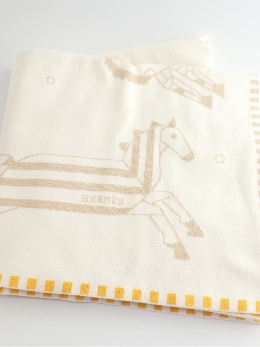 Hermès Cream & Beige Horse Blanket